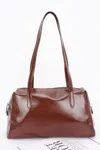Fashnzfab Women's Faux Leather Sport Bag In Brown
