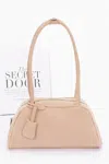 Fashnzfab Women's Faux Suede Sport Bag In Sand