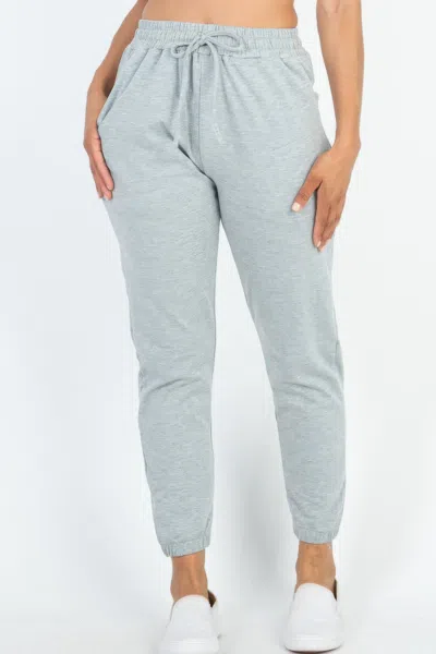 Fashnzfab Women's French Terry Jogger Pants In Grey
