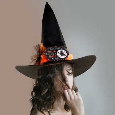 Fashnzfab Women Halloween Hat In Black