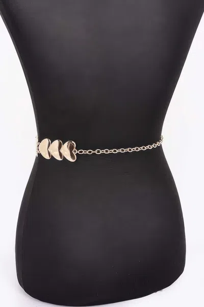 Fashnzfab Women's Metal Chain Belt In Gold