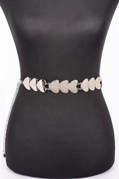 Fashnzfab Women's Metal Chain Belt In Silver