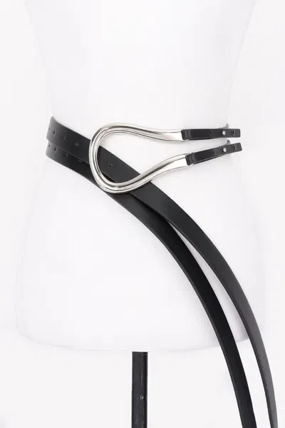 Fashnzfab Women's Metal Pu Buckle In Black