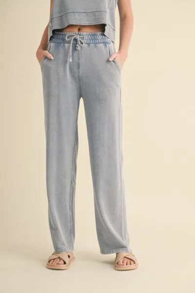 Fashnzfab Women's Mineral Wash Pants In Blue