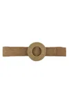 Fashnzfab Women's Modern Straw Round Belt In Brown