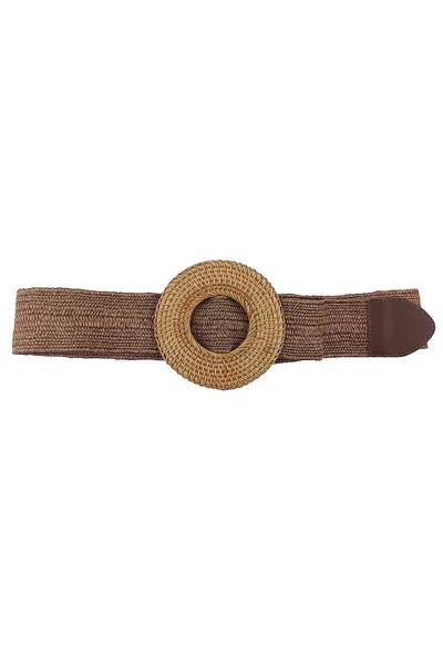 Fashnzfab Women's Modern Straw Round Belt In Multi