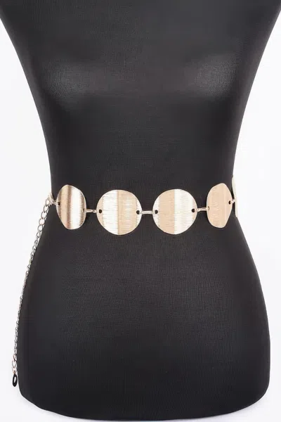 Fashnzfab Women's Multi Metal Chain Belt In Gold