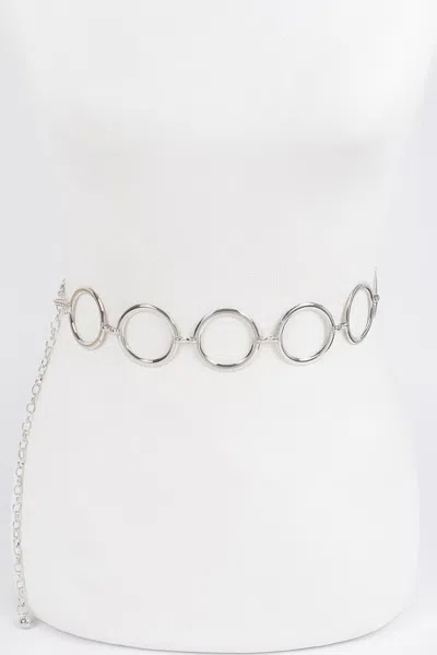 Fashnzfab Women's Multi Round Chain Belt In Silver