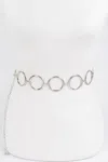 Fashnzfab Women's Multi Round Chain Belt In Silver