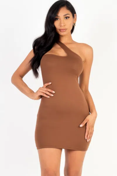 Fashnzfab Women's One Shoulder Bodycon Mini Dress In Multi