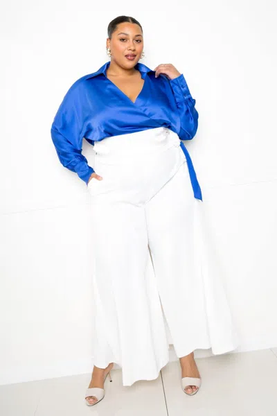Fashnzfab Women's Palazzo Pants In White