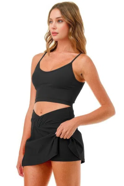 Fashnzfab Women's Premium Tennis Pickleball Short Skirt Skort In Black