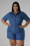 Fashnzfab Women's Semi-stretch Romper In Multi
