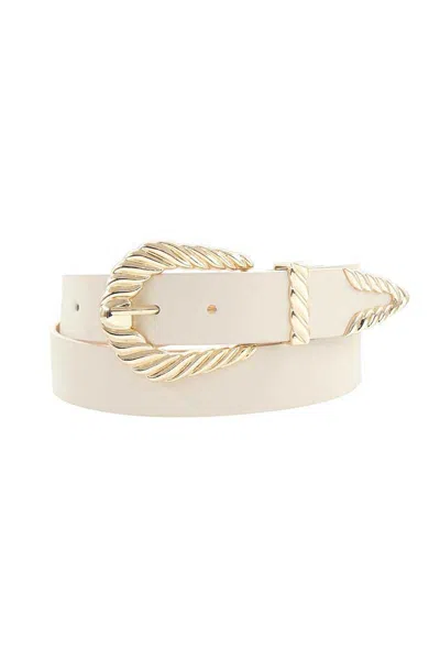 Fashnzfab Women's Shrimp Tectured Buckle Belt In Multi
