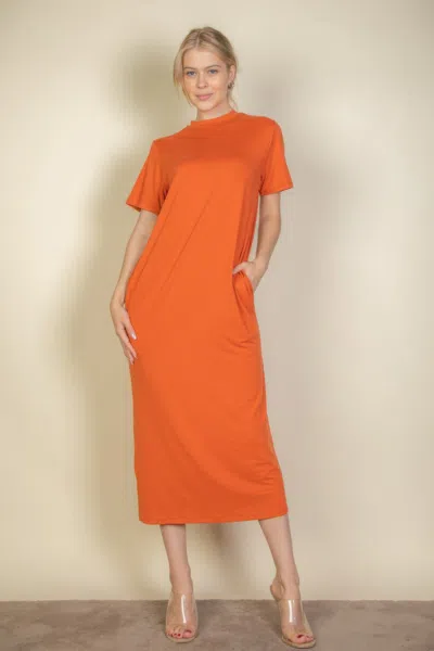 Fashnzfab Women's Side Pocket Tee Dress In Yellow