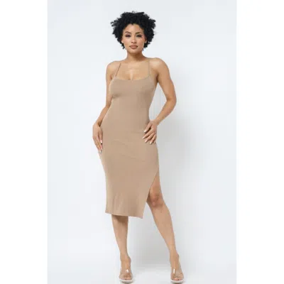 Fashnzfab Women's Side Slit Cami Dress In Multi