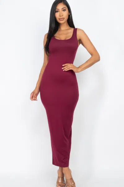 Fashnzfab Women's Solid Basic Maxi Dress In White