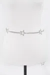 Fashnzfab Women's Star Lined Up Belt In Silver