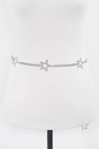 Fashnzfab Women's Star Lined Up Belt In Silver