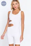 Shop Fashnzfab Women's Suave Cut-out Seamless Romper In White