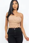 Fashnzfab Women's Tiered Shirred Body Crop Top In Multi