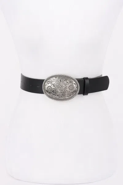 Fashnzfab Women's Vintage Pu Belt In Black