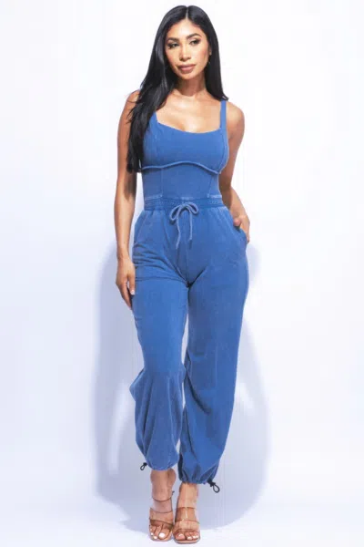 Fashnzfab Women's Washed Jumpsuit With Adjustable Ankle In Multi