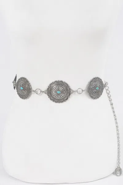 Fashnzfab Women's Western Style Metal Chain Belt In Multi