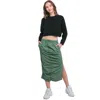 Fashnzfab Wool Blend Cropped Sweater Top In Black