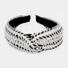 Fashnzfab Woven Cord Twisted Headband In Black