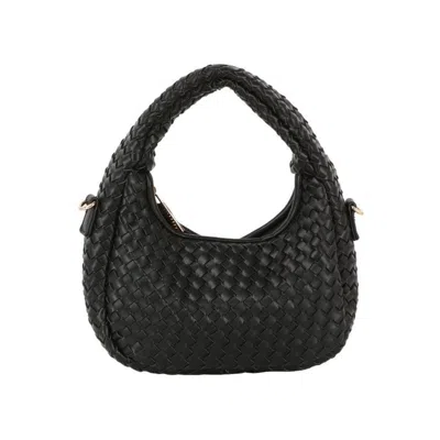 Fashnzfab Woven Mini Hobo Shoulder Bag
