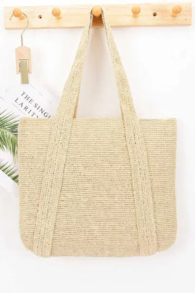 Fashnzfab Woven Straw Tote Bag In Multi