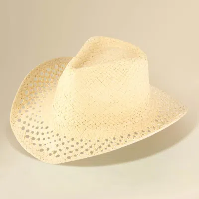 Fashnzfab Woven Summer Fedora Sun Hat In Sand