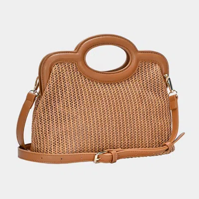Fashnzfab Woven Tote / Crossbody Bag In Multi