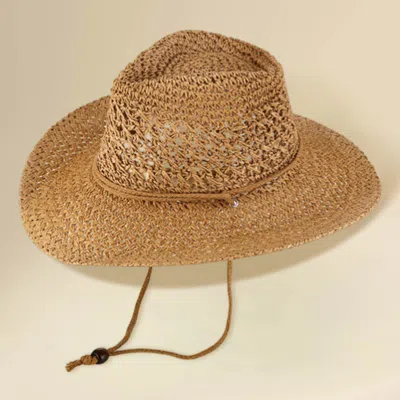 Fashnzfab Woven Wide Brim Summer Beach Sun Fedora Hat In Green