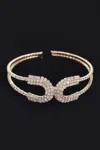 Fashnzfab Wrap Rhinestone Bangle In Gold