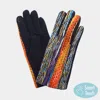 Fashnzfab Yarn Embroidered Smart Touch Gloves In Multi