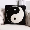 Fashnzfab Yin Yang Cushion Cover In Black