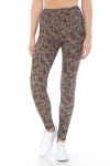 Fashnzfab Yoga Style Banded Lined Multi Printed Knit Legging With High Waist In Multi