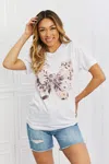 Fashnzfab You Give Me Butterflies Graphic T-shirt In White