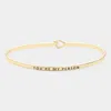 Fashnzfab You're My Person Brass Thin Metal Hook Bracelet Gold In Gold