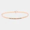 Fashnzfab You're My Person Brass Thin Metal Hook Bracelet Rose Gold In Multi
