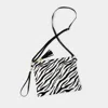 Fashnzfab Zebra Hair Crossbody / Clutch Bag In White