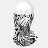 Fashnzfab Zebra Print Face Tube Mask / Scarf In White