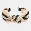 Fashnzfab Zigzag Chevron Burnout Knot Headband In Black