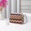 Fashnzfab Zigzag Chevron Patterned Straw Sling Bag / Fanny Pack / Belt Bag In Brown