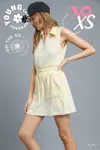 Fashnzfab Zip Front Casual Mini Dress