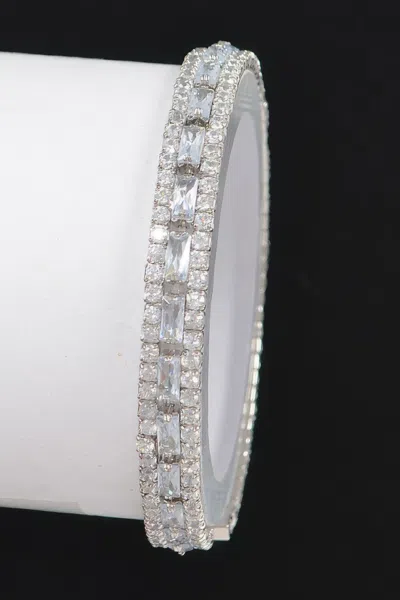 Fashnzfab Zirconia Bracelet Classic Sparkle Design In Multi