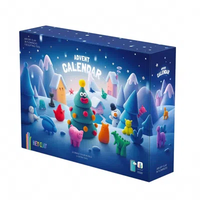Fat Brain Toys Kid's Hey Clay Advent Calendar In Multicolor In Blue