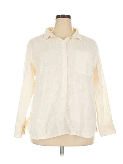 Pre-owned Fat Face 3/4 Sleeve Blouse In Ivory